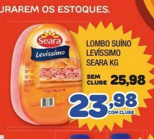 Costazul Supermercados Lombo suíno seara kg oferta