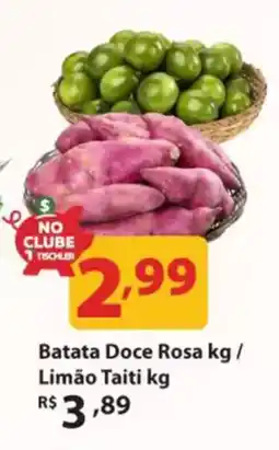 Supermercados Tischler Batata Doce Rosa / Limão Taiti oferta