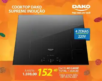 Lojas Cem Cooktop dako supreme indução oferta