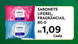 Supermercados Bretas Sabonete lifebel, fragrâncias, oferta