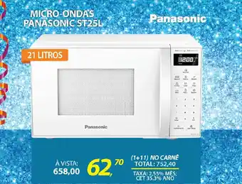 Lojas Cem Micro-ondas panasonic st25l oferta