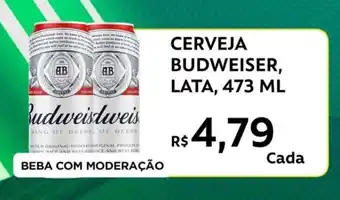 Supermercados Bretas Cerveja budweiser, lata, oferta