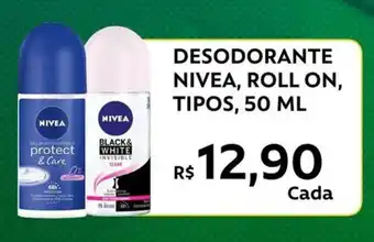 Supermercados Bretas Desodorante nivea, roll on, tipos, oferta