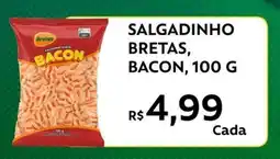 Supermercados Bretas Salgadinho bretas, bacon, oferta