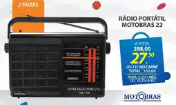 Rádio portátil motobras 22