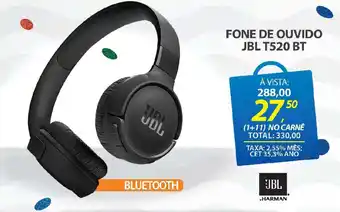 Lojas Cem FONE DE OUVIDO JBL T520 BT oferta