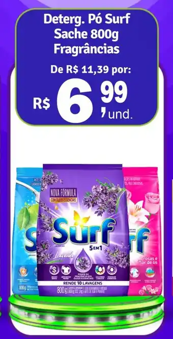 Cocipa Deterg. Pó Surf Sache Fragrâncias oferta