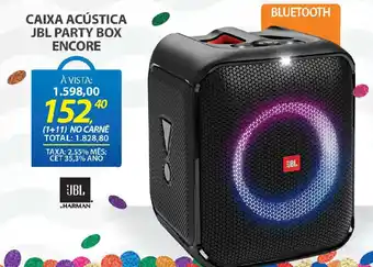 Lojas Cem Caixa acústica jbl party box encore oferta