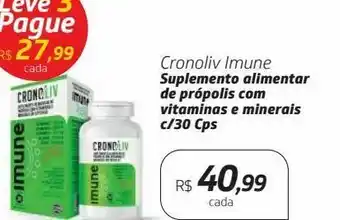 Suplementos nutricionais cronoliv imune