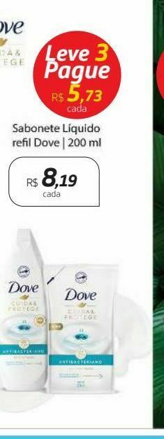 Drogal Sabonete líquido dove oferta
