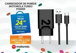 Lojas Cem Carregador de parede motorola turbo power oferta