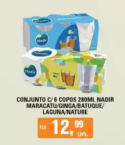 Supermercados Alvorada Conjunto c/ 6 copos nadir maracatu/ginga/batuque/ laguna/nature oferta