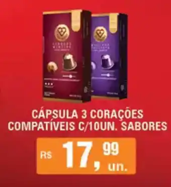 Supermercados Alvorada Cápsula 3 corações compativeis c/10un sabores oferta