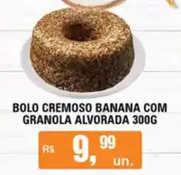 Supermercados Alvorada Bolo cremoso banana com granola alvorada oferta