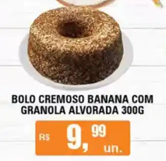 Supermercados Alvorada Bolo cremoso banana com granola alvorada oferta