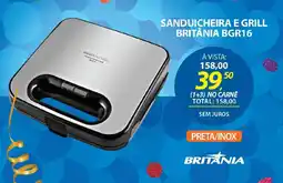 Lojas Cem Sanduicheira e grill britânia bgr16 oferta