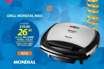 Lojas Cem Grill mondial max oferta