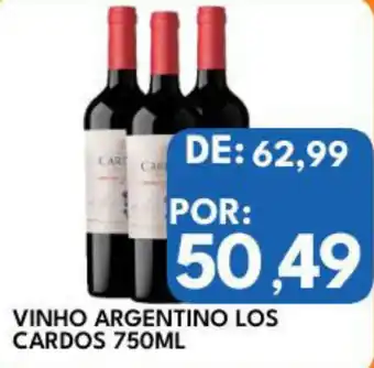 Rancho Bom Supermercados Vinho argentino los cardos oferta