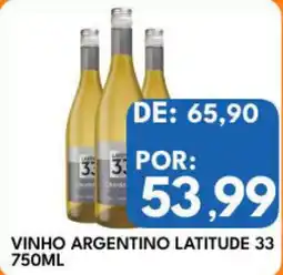 Rancho Bom Supermercados Vinho argentino latitude 33 oferta