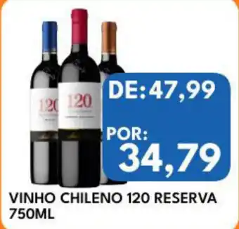 Rancho Bom Supermercados Vinho chileno 120 reserva oferta