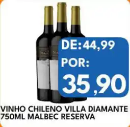 Rancho Bom Supermercados Vinho chileno villa diamante malbec reserva oferta