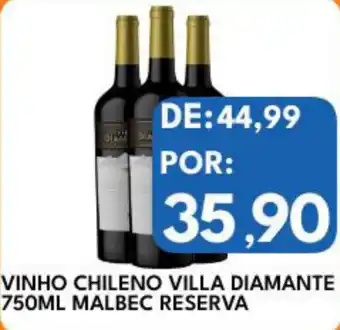 Rancho Bom Supermercados Vinho chileno villa diamante malbec reserva oferta