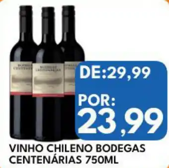 Rancho Bom Supermercados Vinho chileno bodegas centenárias oferta