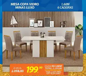 Lojas Cem Mesa copa vidro minas luxo oferta