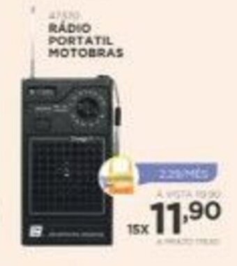 Benoit Radio Portatil Motobras oferta