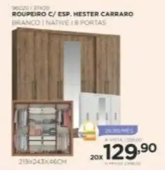 Roupeiro c/ esp. Mester Carraro