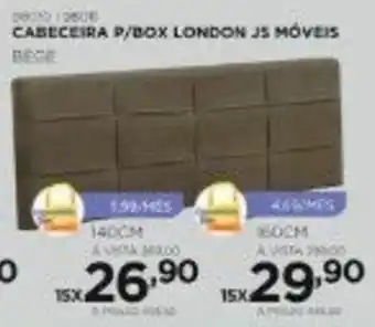 Benoit Cabeceira p/ Box London JS Moveis 140cm oferta