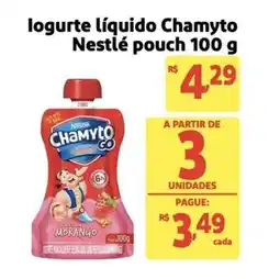 Mercado Extra logurte líquido Chamyto Nestlé pouch oferta