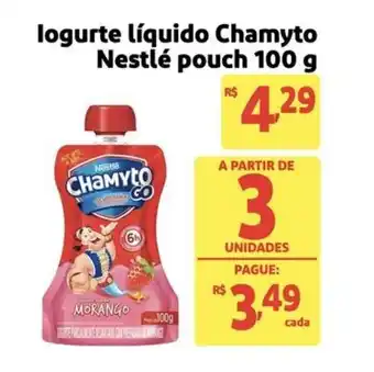 Mercado Extra logurte líquido Chamyto Nestlé pouch oferta