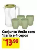 Mercado Extra Conjunto verão com 1 jarra e 4 copos oferta