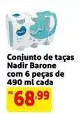 Mercado Extra De - conjunto de tacas com 6 peças de 490 ml cada oferta