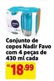 Mercado Extra Nadir - conjunto de copos favo com 4 peças de cada oferta