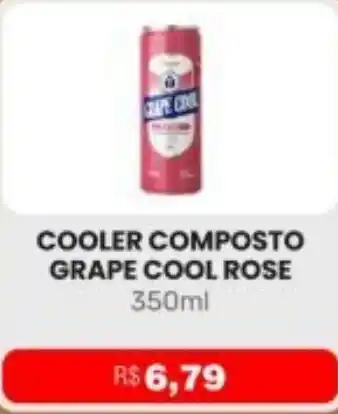 Higa Atacado Cooler composto grape cool rose oferta