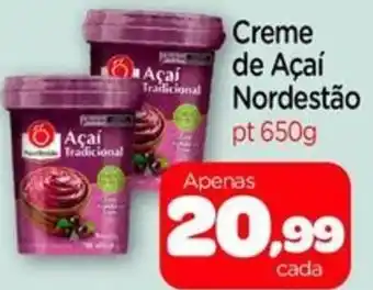 Nordestão Creme de Açaí Nordestão oferta