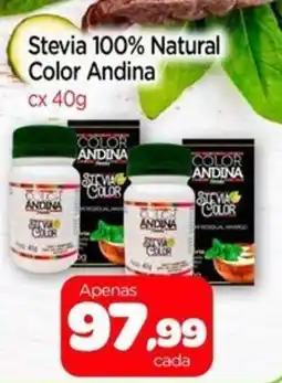 Nordestão Stevia 100% Natural Color Andina cx oferta