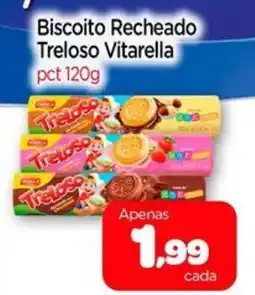 Nordestão Biscoito Recheado Treloso Vitarella pct oferta