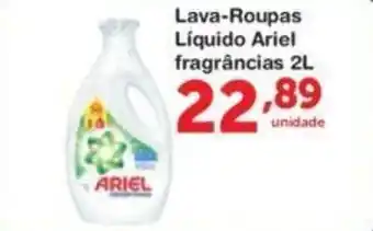 Roldão Lava roupas Liquido Ariel fragrancias 2L oferta