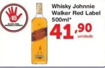 Roldão Whisky Johnnie Walker Red Label 500ml oferta