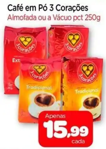 Nordestão Café em Pó 3 Corações oferta