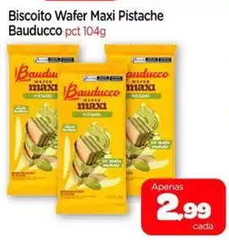 Nordestão Biscoito Wafer Maxi Pistache Bauducco pct oferta