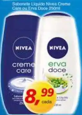 Supermercados Guanabara Sabonete Liquido Nivea Creme Care ou Erva Doce oferta