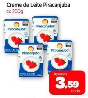 Nordestão Creme de Leite Piracanjuba oferta