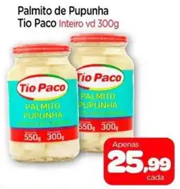 Nordestão Palmito de Pupunha Tio Paco Inteiro vd oferta