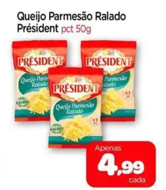 Nordestão Queijo Parmesão Ralado Président pct oferta