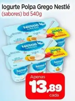 Nordestão logurte Polpa Grego Nestlé (sabores) bd oferta