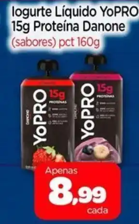 Nordestão logurte Líquido YoPRO 15g Proteína Danone (sabores) pct oferta